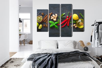 Ljuddämpande tavla - Fresh aromatic spices