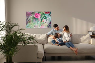 Ljuddämpande tavla - Beautiful pastel rose flowers