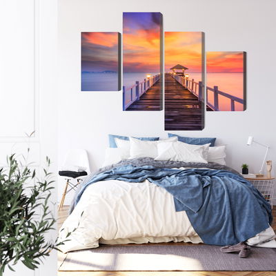 Ljuddämpande tavla - Sunset over the pier