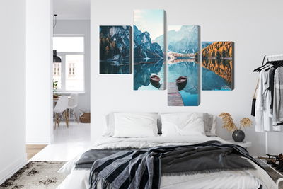 Ljuddämpande tavla - Lake braies in the italian