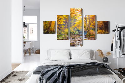 Ljuddämpande tavla - 3d autumn forest landscape