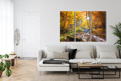 Ljuddämpande tavla - 3d autumn forest landscape