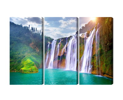 Ljuddämpande tavla - The waterfall in luoping