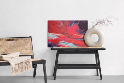 Ljuddämpande tavla - Abstract red sky