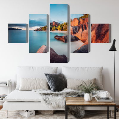 Ljuddämpande tavla - Beach in seychelles