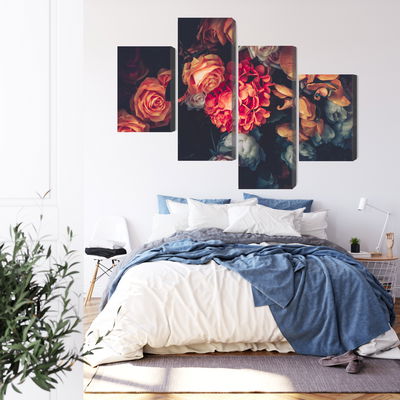 Ljuddämpande tavla - Colorful flowers for vintage