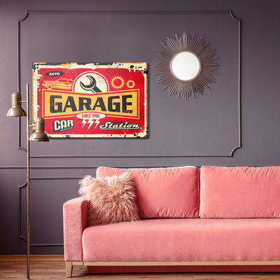 Ljuddämpande tavla - Vintage moto parts