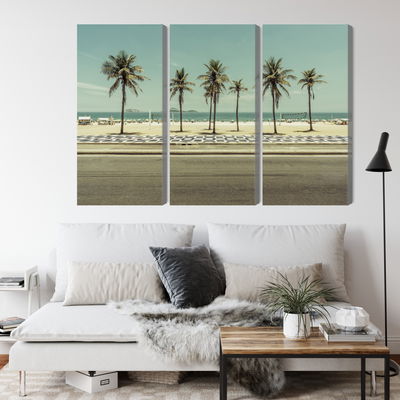 Ljuddämpande tavla - Palm trees on the ipanema