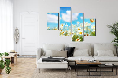 Ljuddämpande tavla - 3d daisy field