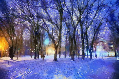 Ljuddämpande tavla - Winter in the park