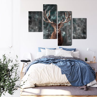 Ljuddämpande tavla - Deer in the forest 3d