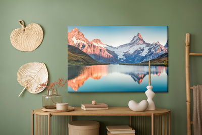 Ljuddämpande tavla - Lake in the swiss alps
