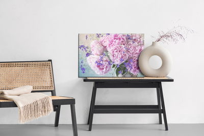 Ljuddämpande tavla - Peonies in a vase