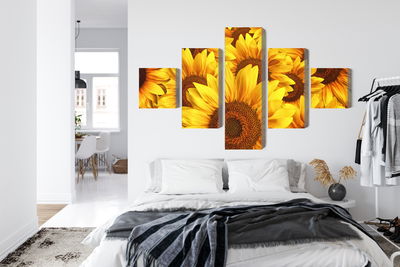 Ljuddämpande tavla - 3d sunflower flowers