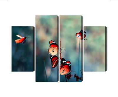 Ljuddämpande tavla - Colorful butterflies