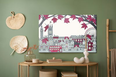 Ljuddämpande tavla - London buildings as drawn