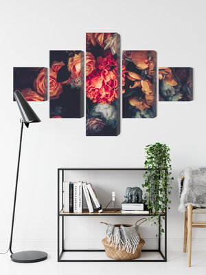 Ljuddämpande tavla - Colorful flowers for vintage