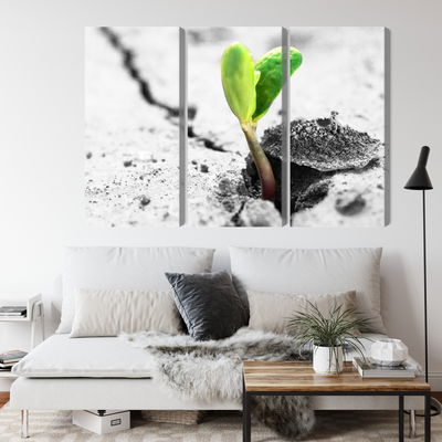 Ljuddämpande tavla - 3d plant sprouting