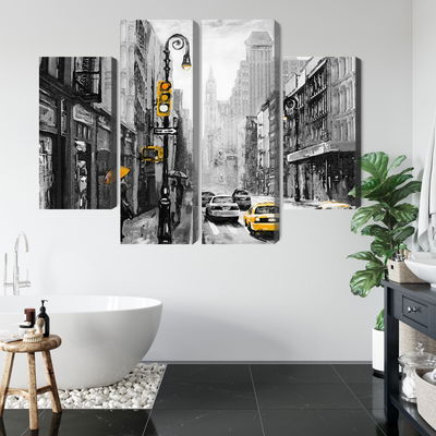 Ljuddämpande tavla - American city street view