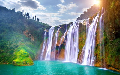 Ljuddämpande tavla - The waterfall in luoping