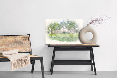 Ljuddämpande tavla - The watercolor royal lazienki