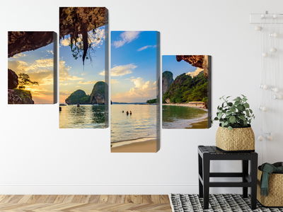 Ljuddämpande tavla - Sunset on a beach in thailand