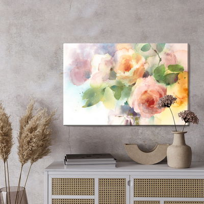 Ljuddämpande tavla - A bouquet of roses painted