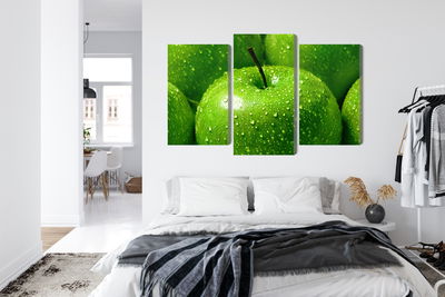 Ljuddämpande tavla - Green apples on a macro scale