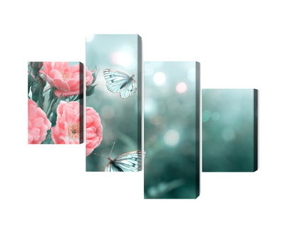 Ljuddämpande tavla - Delicate flowers and 3d