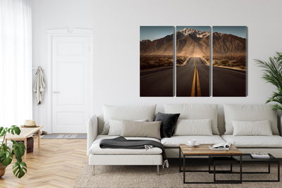 Ljuddämpande tavla - Road to the mountains 3d