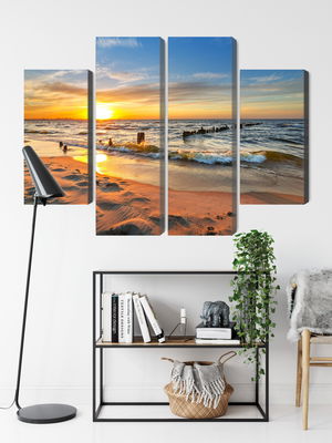 Ljuddämpande tavla - Baltic sea at sunset