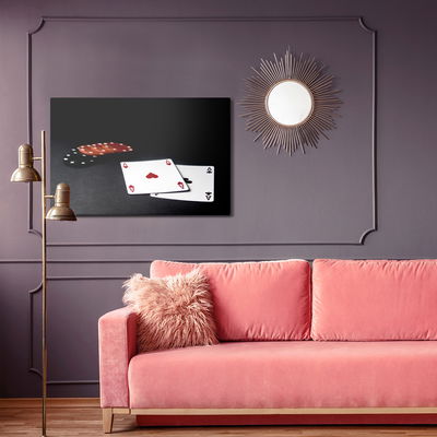 Ljuddämpande tavla - Poker cards and chips