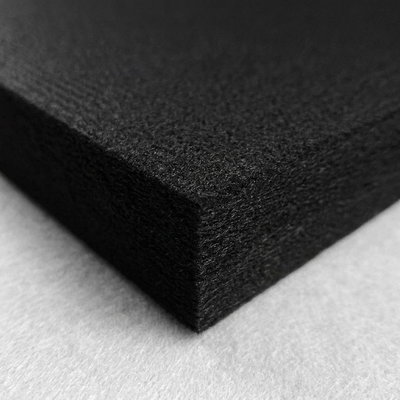 SilentDirect PES Hexagon Wall sound absorber, 50 mm, black, with straight edge profile