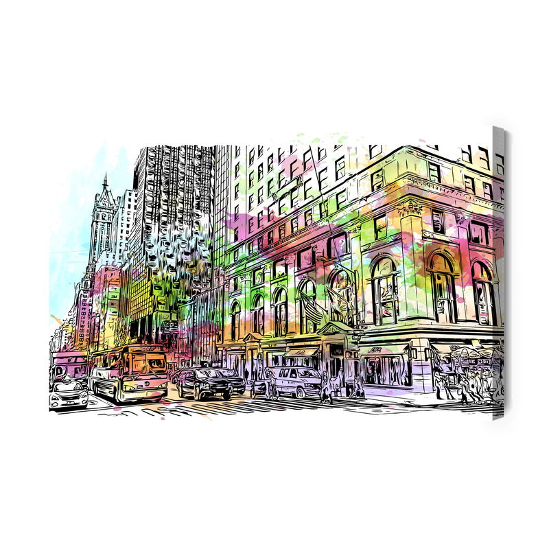 Ljuddämpande tavla - New York city buildings