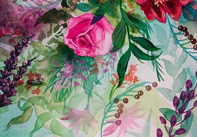 Ljuddämpande tavla - Beautiful pastel rose flowers