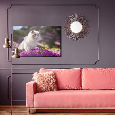 Ljuddämpande tavla - Ragdoll cat among flowers