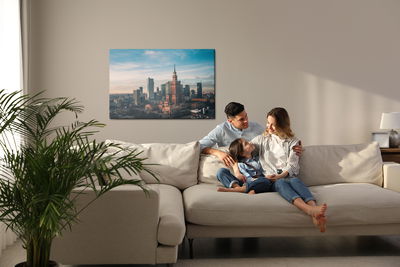 Ljuddämpande tavla - Tall buildings in Warsaw