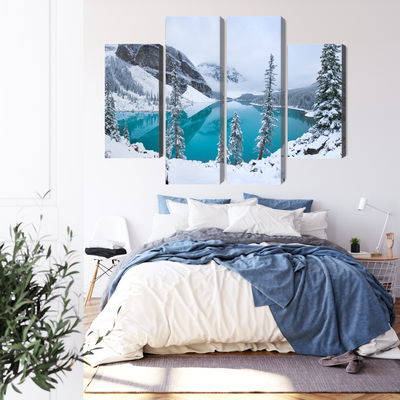 Ljuddämpande tavla - Moraine Lake in winter