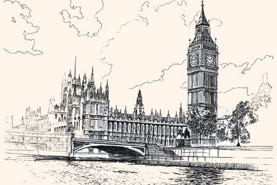 Ljuddämpande tavla - Drawing of the palace