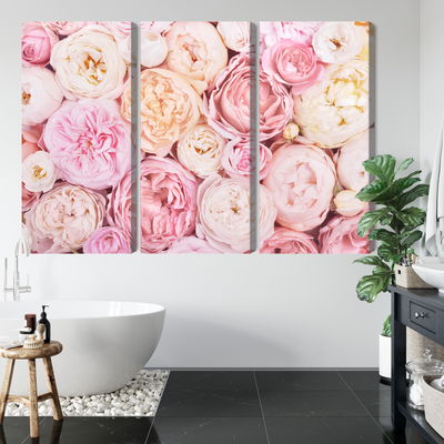 Ljuddämpande tavla - Blooming flowers in pastel