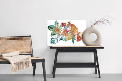 Ljuddämpande tavla - Autumn leaves as if painted