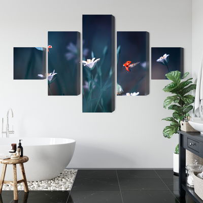 Ljuddämpande tavla - Ladybugs and wildflowers