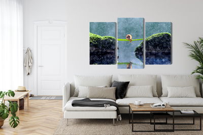 Ljuddämpande tavla - Snail in the rain