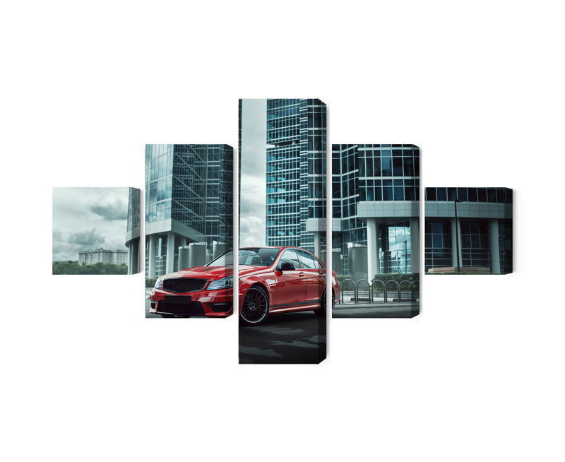 Ljuddämpande tavla - Red car on a background