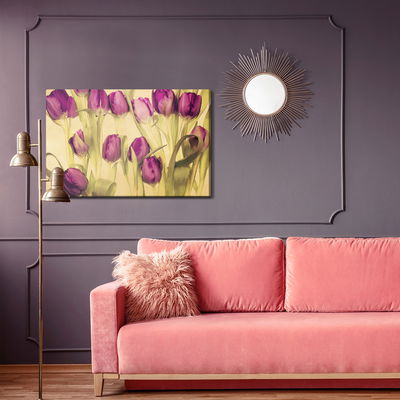 Ljuddämpande tavla - Retro style tulips