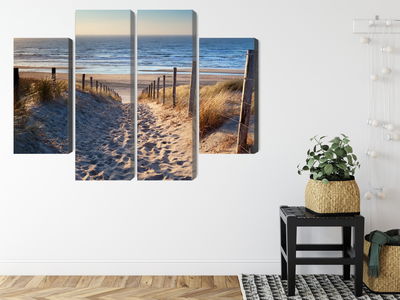 Ljuddämpande tavla - North sea beach 3d