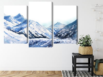 Ljuddämpande tavla - Watercolor mountain peak