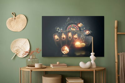 Ljuddämpande tavla - Black poker cards