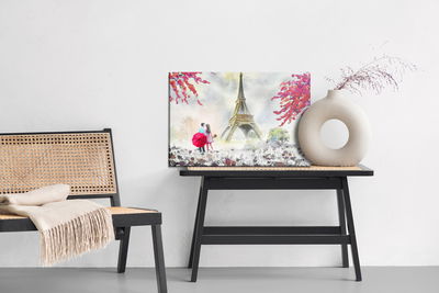 Ljuddämpande tavla - In love by the eiffel tower