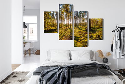 Ljuddämpande tavla - 3d sunny forest landscape